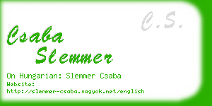 csaba slemmer business card